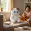 Ai plush toy Sanhua Cat voice interaction intelligent companion Ai large model WiFi connected ai smart toy dynamic eye screen plush doll Specification image